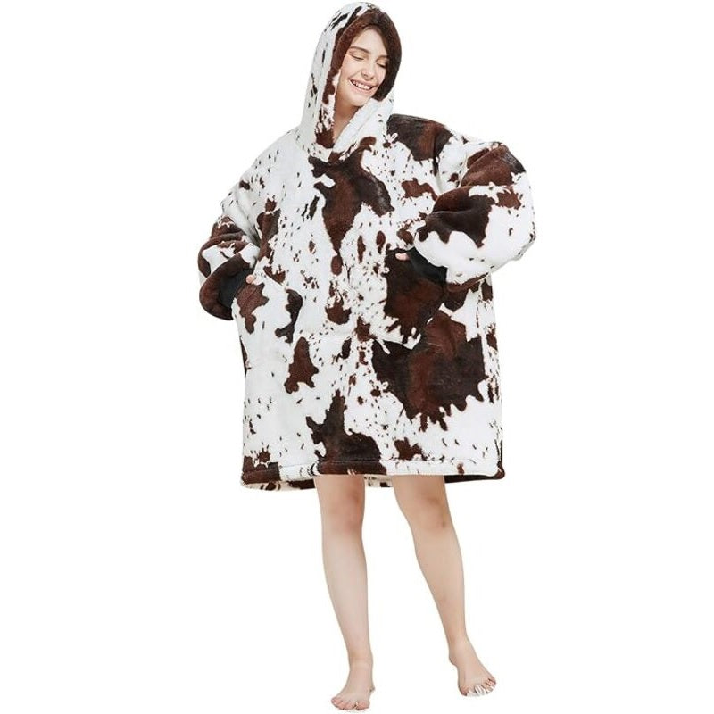My Snuggy - Seamless Cow Print Oversized Blanket Hoodie - Baby size