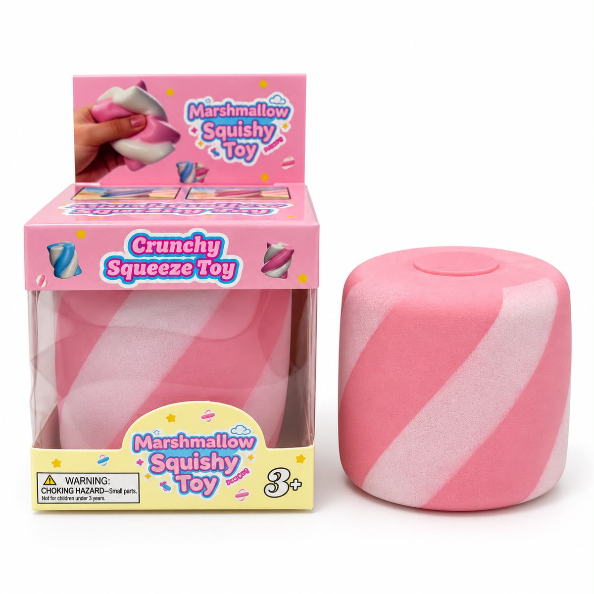 Pink Marshmallow Crunchy Squishy