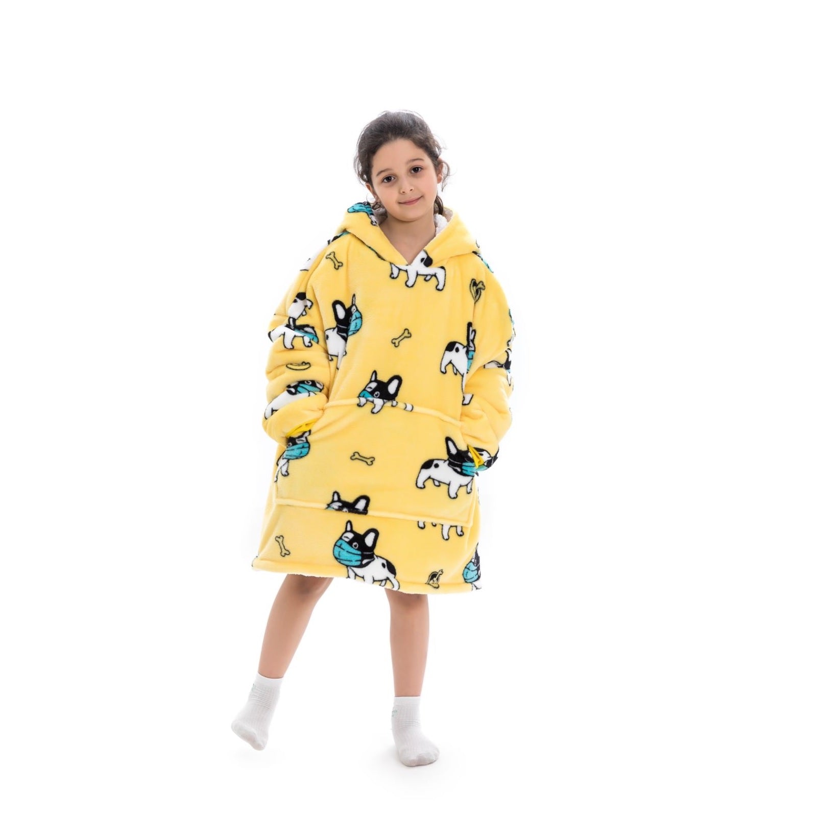 My Snuggy - Masked French Bulldog Oversized Blanket Hoodie - Baby size