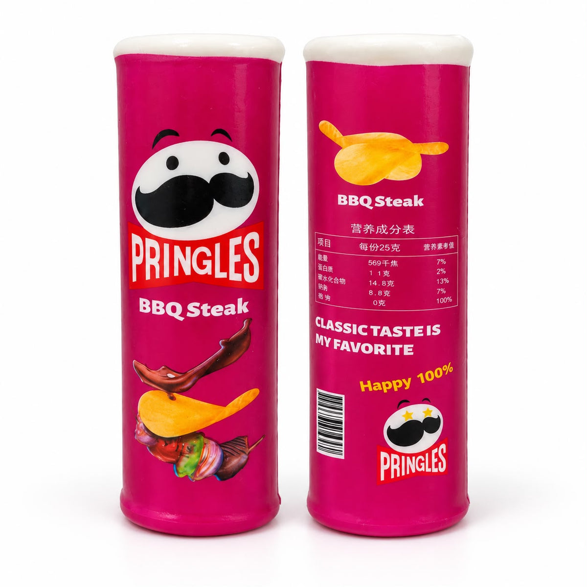 Pink Pringles - BBQ Steak Flavor - Squishy