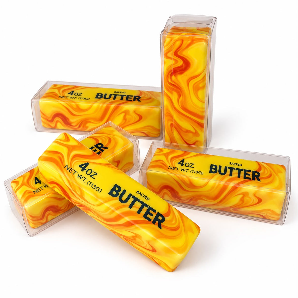 Orange Marble Butter Squishy