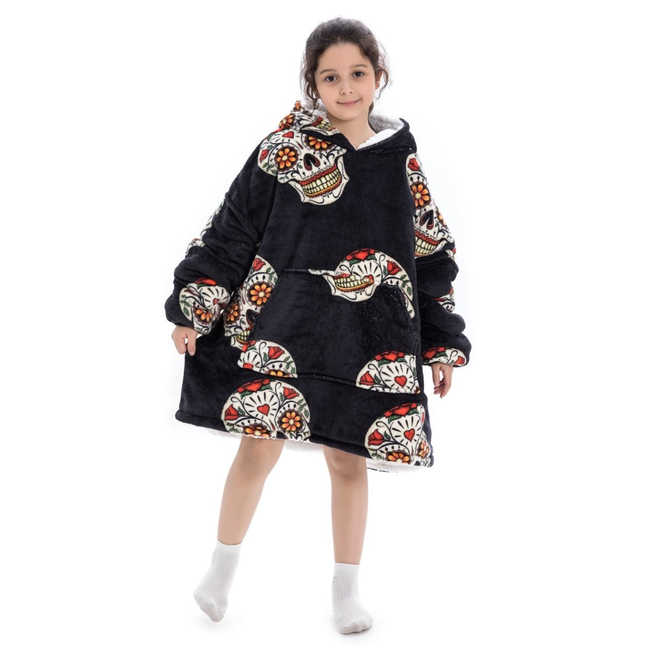 My Snuggy - Sugar Skull Oversized Blanket Hoodie - Baby size