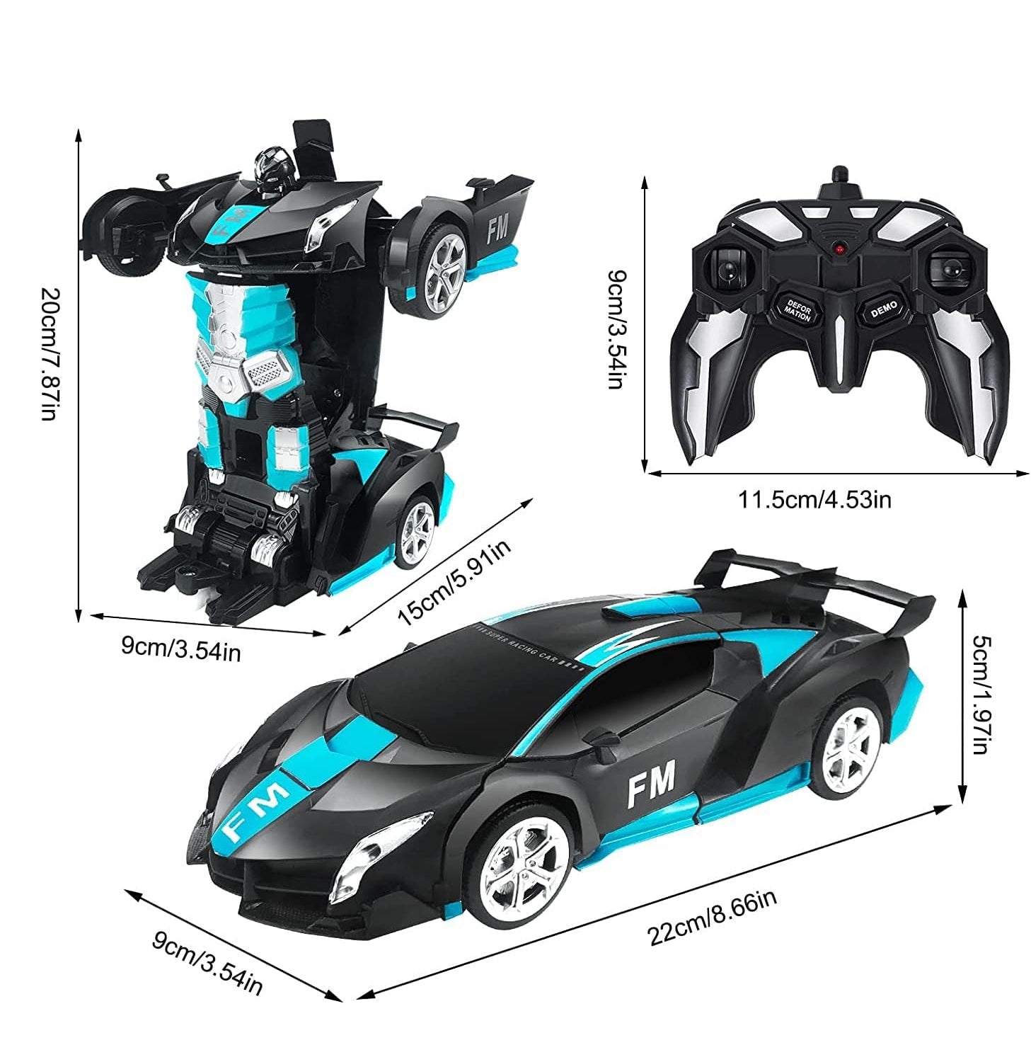 1:18 Transformer Remote Control Racing Car