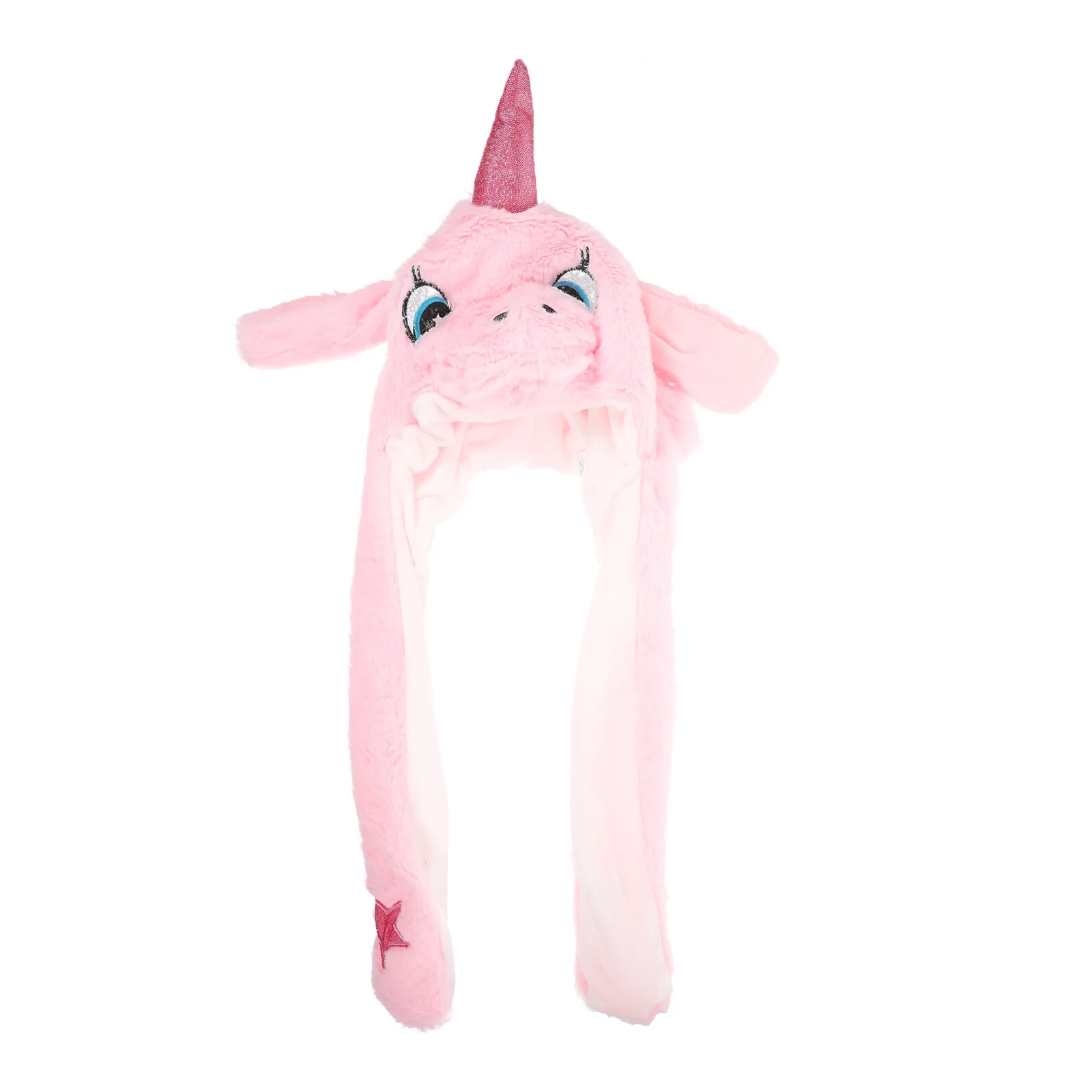 LED Movable-Ear Pink Unicorn Hat